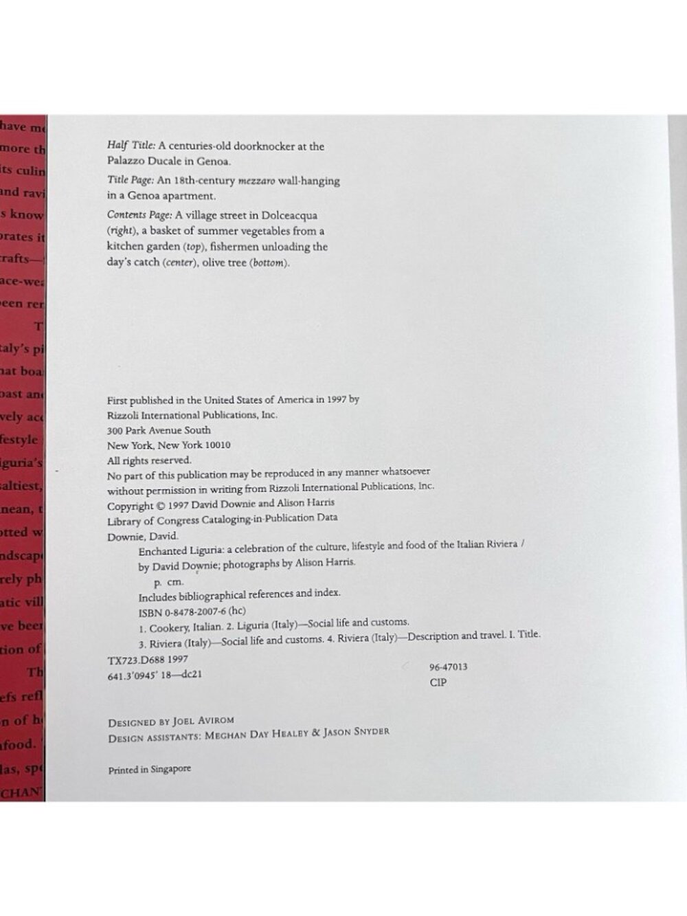 Italian Riviera Cookbooks Lot 2 HB Italian Liguria Recipes From Paradise - Picture 3 of 8